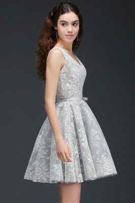 A Line Lace Cocktail Homecoming Dresses_8