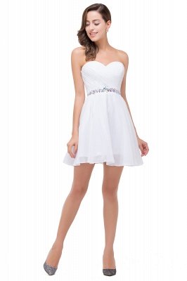 Short A-line Sweetheart Prom Dresses with Beadings_5