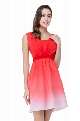 A-line Jewel Red Bridesmaid Dress_5
