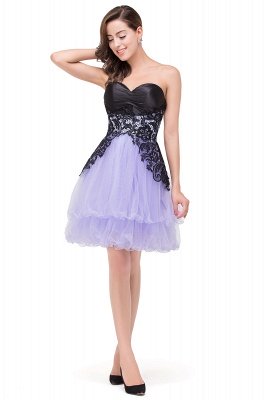 Sweetheart Strapless Short A-line Prom Dresses_4